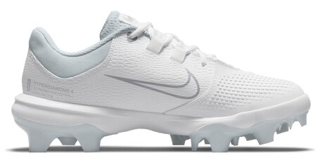 Nike Hyperdiamond 4 Pro White Low Rubber Cleats