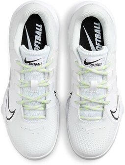 Nike Hyperdiamond 4 Pro White/Volt Low Rubber Cleats