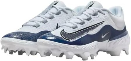 Nike Huarache Elite 4 White/Navy Low Rubber Cleats