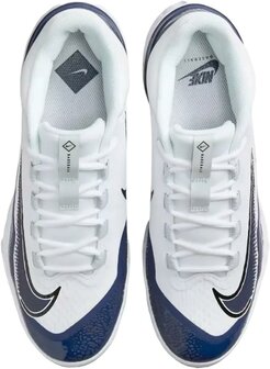 Nike Huarache Elite 4 White/Navy Low Rubber Cleats