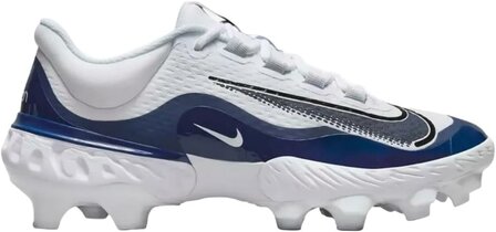 Nike Huarache Elite 4 White/Navy Low Rubber Cleats