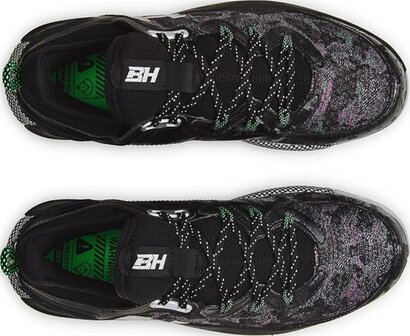Under Armour Harper 8 Elite Black/Green High Rubber Cleats