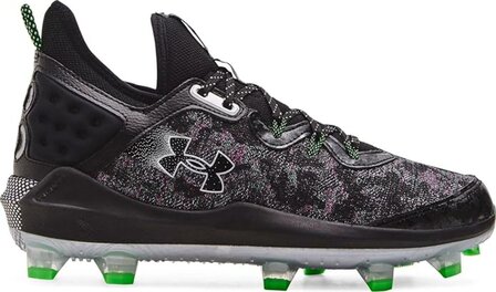 Under Armour Harper 8 Elite Black/Green High Rubber Cleats