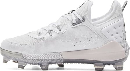 Under Armour Harper 8 Elite White/Silver High Rubber Cleats