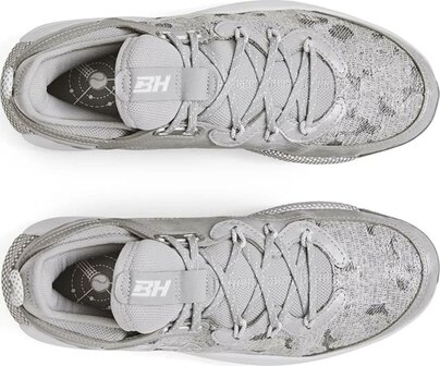 Under Armour Harper 8 Elite Grey/Silver High Rubber Cleats