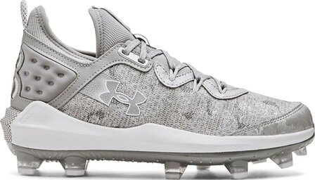 Under Armour Harper 8 Elite Grey/Silver High Rubber Cleats