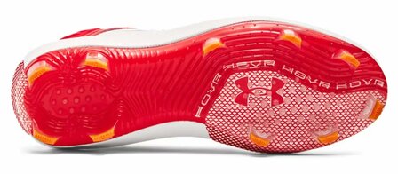 Under Armour Harper 8 Elite Scarlet/Silver High Rubber Cleats