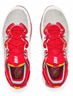 Under Armour Harper 8 Elite Scarlet/Silver High Rubber Cleats