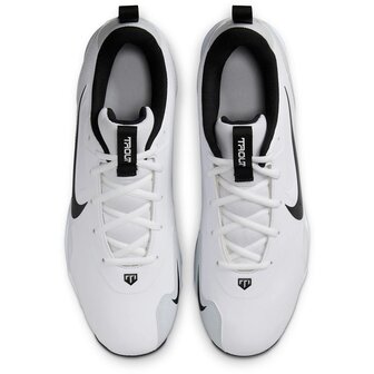 Nike Trout 9 White Low Rubber Cleats Youth