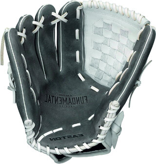 Easton Fundamental 12.5" Outfield Glove White/Grey/Teal LHT