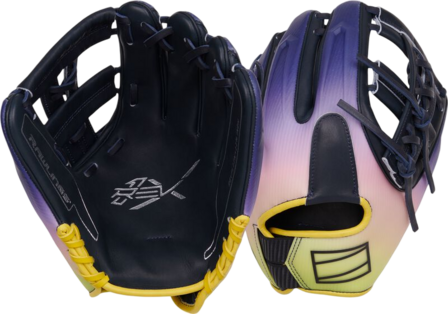 Rawlings REV1X Francisco Lindor 11.75" Infield Glove Purple/Yellow Pattern RHT