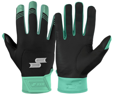 SSK X1 Color Rush Batting Gloves Black/Mint