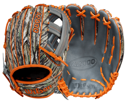 Wilson A2000 Gunnar Henderson 11.75" Infield Glove Camouflage/Black/Orange RHT