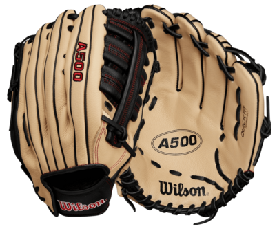 Wilson A500 12.5" Outfield Glove Tan/Black RHT