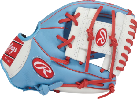 Rawlings Select Pro Lite Carlos Correa 10.5" Youth Glove Columbia Blue/White/Red RHT