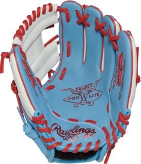 Rawlings Select Pro Lite Carlos Correa 10.5" Youth Glove Columbia Blue/White/Red RHT