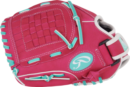 Rawlings Sure Catch Softball 10.5'' Youth Glove Pink/Mint/White LHT