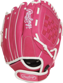 Rawlings Sure Catch Softball 10'' Youth Glove Pink/White RHT