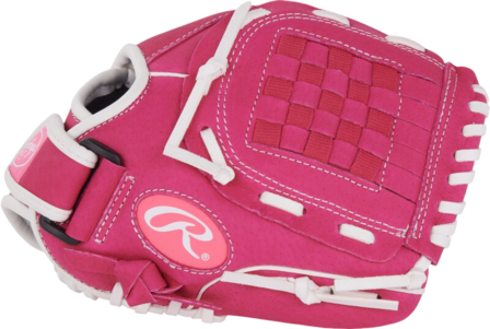 Rawlings Sure Catch Softball 10'' Youth Glove Pink/White RHT
