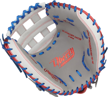 Rawlings Liberty Advance 33" Softball Catcher Glove Gray/White/Royal RHT