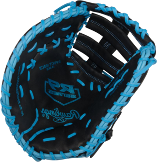 Rawlings R9 13" First Base Glove Black/Columbia Blue LHT