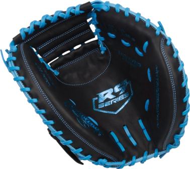 Rawlings R9 32.5" Catcher Glove Black/Columbia Blue RHT