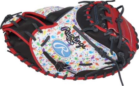 Rawlings Heart of the Hide 33.5" Catcher Glove Black/Red/Splatter RHT