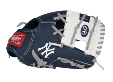 Rawlings Yankees Team Glove 10.0" Youth Glove Navy/White RHT