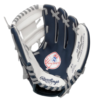 Rawlings Yankees Team Glove 10.0" Youth Glove Navy/White RHT