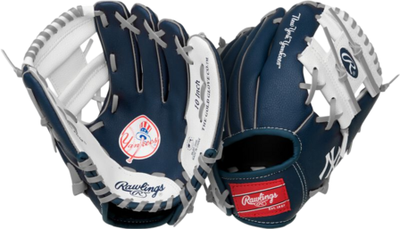 Rawlings Yankees Team Glove 10.0" Youth Glove Navy/White RHT