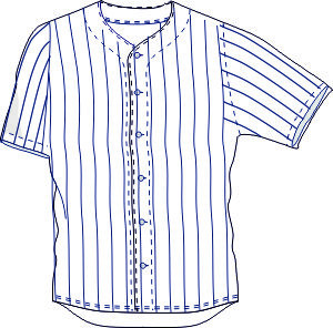 JE PIN - Baseball/softball jersey pinstripe