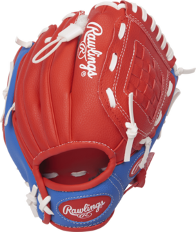 Rawlings Players Series 9&quot; Youth Glove with Soft Core Ball Red/Blue LHT