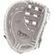 Rawlings R9 Softball 12.5" First Base Glove Gray/White LHT