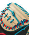 Wilson A2000 Fall 2024 PF33 33" Catcher Glove Black/Tan/Red/Green RHT