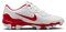 Nike Huarache 4 White/Scarlet Low Rubber Cleats Beeball