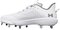 Under Armour Yard MT White Metal Cleats