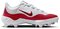 Nike Huarache Elite 4 White/Scarlet Low Rubber Cleats