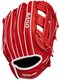 Wilson A450 11" Youth Infield Glove Red/White RHT