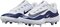 Nike Huarache Elite 4 White/Navy Metal Cleats