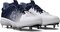 Under Armour Yard MT Navy/White Metal Cleats