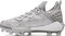Under Armour Harper 8 Elite Grey/Silver High Rubber Cleats