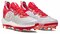 Under Armour Harper 8 Elite Scarlet/Silver High Rubber Cleats