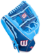 Wilson A450 11.5" Youth Infield Glove Baby Blue/Navy LHT
