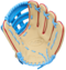 Wilson A450 12" Youth Outfield Glove Tan/Baby Blue/Red RHT