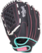 Rawlings Sure Catch Softball 12" Youth Glove Black/Mint/Pink LHT