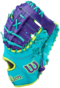 Wilson A2000 1612SS 12" First Base Glove Teal/Purple/Neon RHT