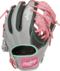 Rawlings Heart of the Hide 11.5" Infield Glove Gray/Black/Pink/Mint RHT