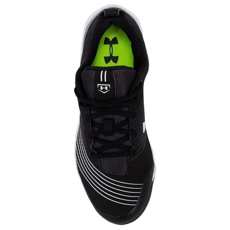 Under Armour Glyde Black/White Stripes Metal Cleats