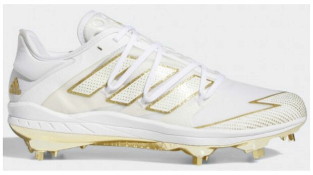 Adidas Afterburner 7 White/Gold Metal Cleats