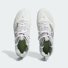 Adidas Afterburner 9 Lightlock White Metal Cleats